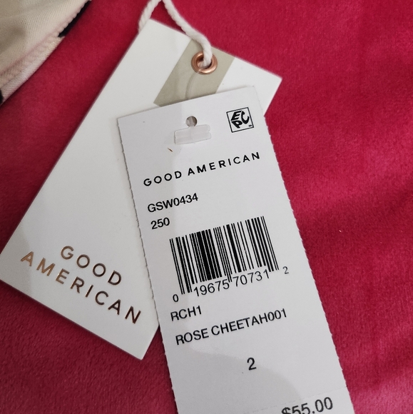 Good American Satin Better Bikini in Rose Cheetah - Picture 3 of 9